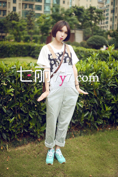 子女生夏季背带裤搭配 青春减龄轻松过六一-娇