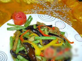 茄子烧豆角