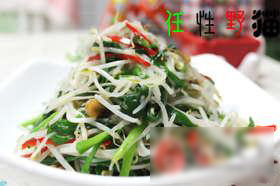 韭菜豆芽炒虾干