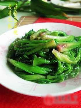 蒜香菠菜梗