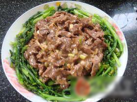 牛肉炒菜心