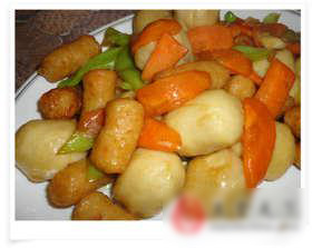 炒鱼丸