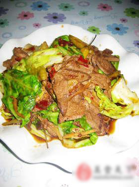 泡椒白菜炒猪肝