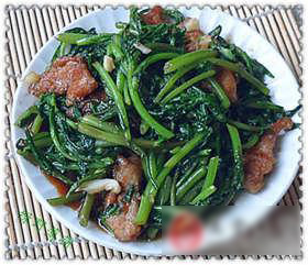 肉炒茼蒿