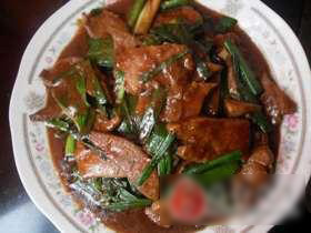 大蒜炒猪肝