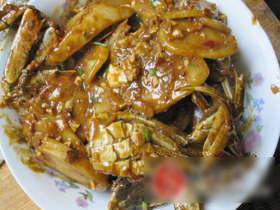 咸蛋毛蟹炒年糕